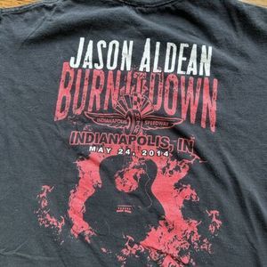RARE Jason Aldean - "Burn It Down" Indianapolis Speedway 2014 Shirt - M - Anvil